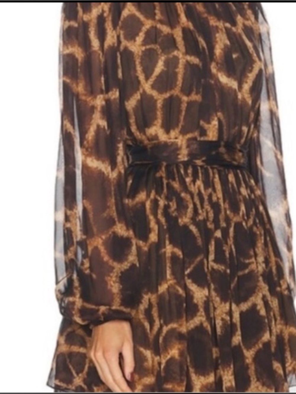 Dolce & Gabbana Silk Chiffon Animal Print Dress – Size 10 – Worn Once
